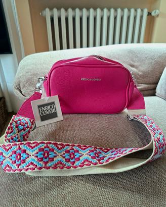 Enrico Coveri borsa a tracolla donna rosa