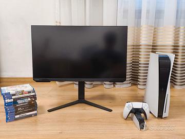 PS5 + Samsung Odyssey G7 4K 144Hz + 12 giochi