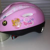 Casco bici skate roller bambina rosa tg 52-56