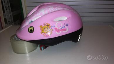 Casco bici skate roller bambina rosa tg 52-56