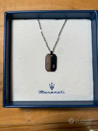Collana Maserati Uomo con Piastrina Bicolore