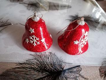Set di due campanelle natalizie