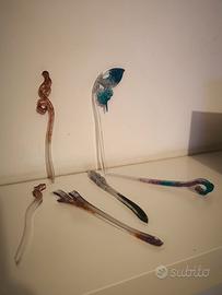 Fermacapelli in resina fatto a mano