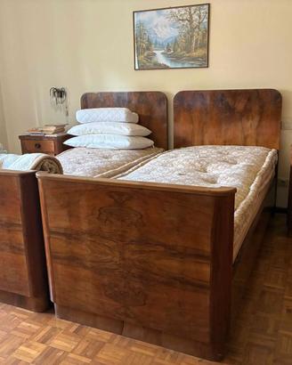 Camera da letto d'epoca Art Déco in radica