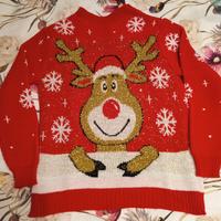 Maglione Natale renna nuovo taglia unica