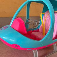 Elicottero barbie, cassa barbie e barbie café