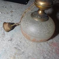 Lampadario vetro con disegno
