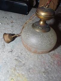 Lampadario vetro con disegno