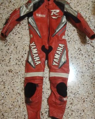 tuta intera pelle uffiale Yamaha 