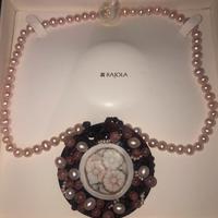 collana in perle e cameo rajola
