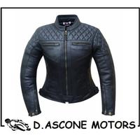 Giacca in pelle nera classica DONNA