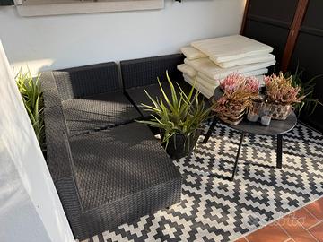 Divano da esterno nero