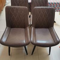 Set 4 sedie in similpelle Ricci Casa 