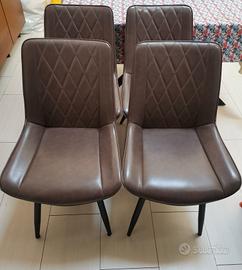 Set 4 sedie in similpelle Ricci Casa 