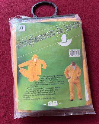 Completo Impermeabile da Lavoro Giallo
