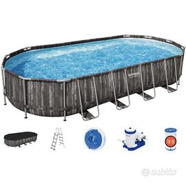 Piscina Oval Power Steel ‘5611T’ cm 732x366x122