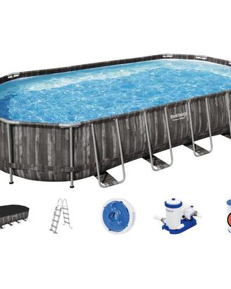 Piscina Oval Power Steel ‘5611T’ cm 732x366x122