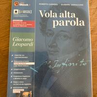 Libro italiano “Vola alta parola” Giacomo Leopardi