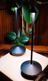 Coppia Lampade arredamento. Wireless, Touch, Nero