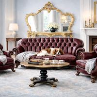 Salotto completo 3 poltrone chesterfield vintage