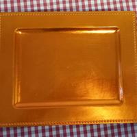 Piatto rettangolare Aulica arancione 32x25 cm