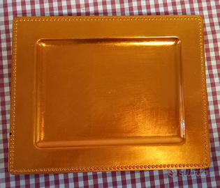 Piatto rettangolare Aulica arancione 32x25 cm