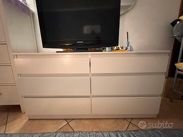 Cassettiera IKEA 6 cassetti bianca (140x72 cm)