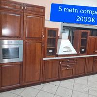 cucina in legno noce 