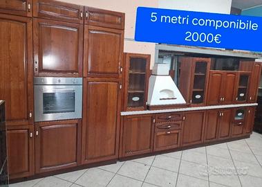 cucina in legno noce 