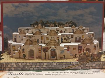 cartolina Pop Up Trulli di Alberobello 