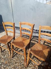 sedie impagliate vintage anni 70