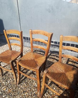 sedie impagliate vintage anni 70