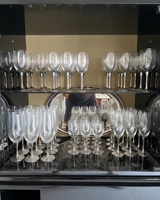 AMC bicchieri in cristallo e acciaio inox