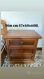 1 comodino in legno noce
