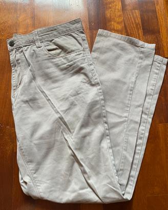 Pantaloni regular uomo beige taglia 50