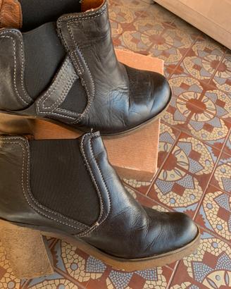 Stivaletti vera pelle neri 37 Made in Italy