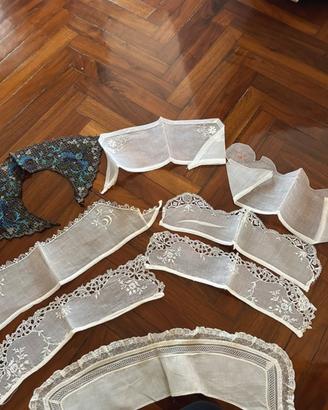 N.8 colletti in tulle con ricamo anni  20
