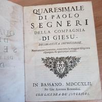 Quaresimale di Paolo Segneri 1742