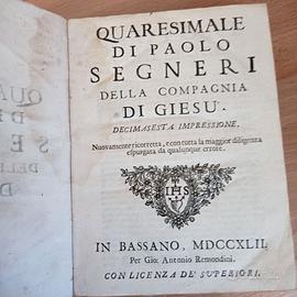 Quaresimale di Paolo Segneri 1742