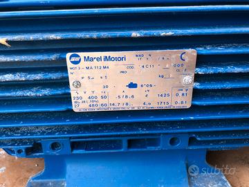 Motore trifase marelli 4 kw