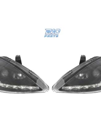 FARI FORD FOCUS 98-01 LUCE DIURNA FONDO NERO