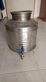 Fusto olio 30 litri in acciaio inox 18/10