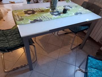 tavolo rettangolare in vetro