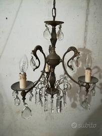 Lampadario gocce di cristallo