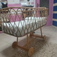 culla in vimini + materasso