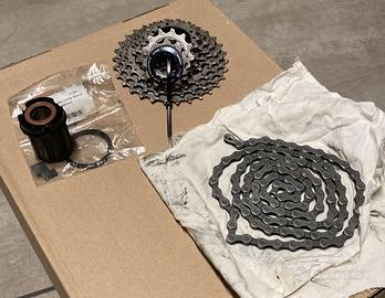 shimano ultegra 11v pacco, catena, corpetto zipp