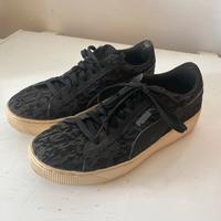 Puma Suede Platform nere scamosciate donna n.37