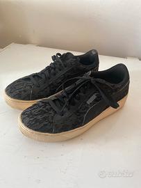 Puma Suede Platform nere scamosciate donna n.37
