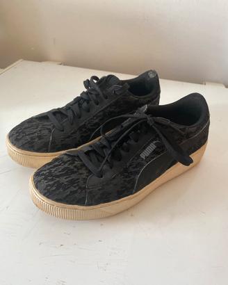 Puma Suede Platform nere scamosciate donna n.37