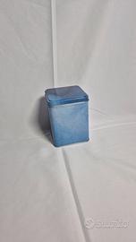 Latta blu porta oggetti / piccolo scrigno – nuova